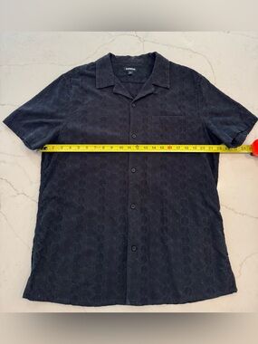 Express Black Short Sleeve Button-Down Shirt